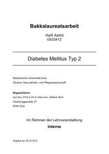 Bakkalaureatsarbeit Diabetes Mellitus Typ 2