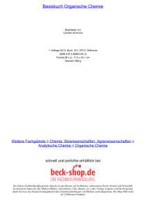 Basisbuch Organische Chemie - Toc - Beck-Shop
