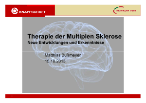 Bußmeyer Therapie der Multiplen Sklerose Neue Entwicklungen