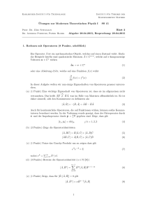 Ubungen zur Modernen Theoretischen Physik I SS 15 Blatt 2 Abgabe
