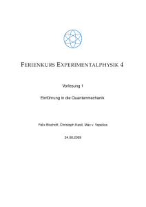 ferienkurs experimentalphysik 4 - TUM