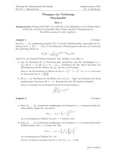 Ubungen zur Vorlesung - Abteilung für Mathematische Stochastik