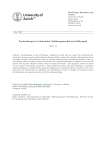 Psychotherapie bei Schwindel - Zurich Open Repository and Archive