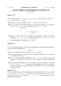 Lineare Algebra und Analytische Geometrie II