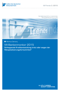 IW-Bankenmonitor 2015 - Institut der deutschen Wirtschaft