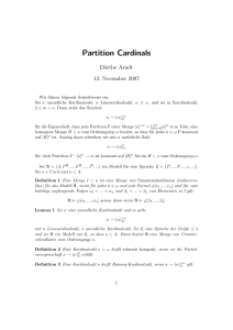 Partition Cardinals