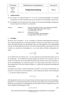 A1 - Temperaturstrahlung