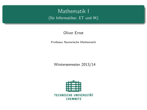 Mathematik I - TU Chemnitz