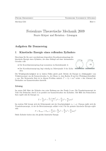 Ferienkurs Theoretische Mechanik 2009 - TUM