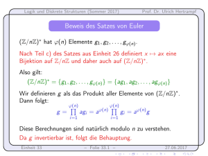 Beweis des Satzes von Euler