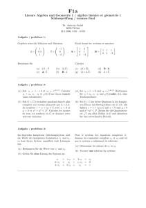 Lineare Algebra und Geometrie 1 / alg`ebre linéaire et - BFH