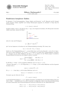 FAQ 2: (Polarkoordinaten, Eulersche Formel, komplexe Wurzeln)