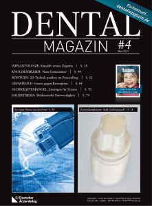 Implantologie, 13. Juni 2015 Parodontologie, 27