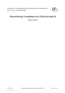 Musterlösung Grundlagen der Elektrotechnik B 16.03.2011
