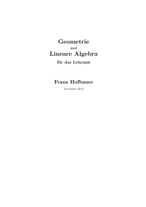 Geometrie Lineare Algebra
