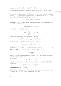 Lemma 5.4 a) Für a ∈ R, a > 0 gilt: √a → 1 für n → ∞. b) Zu ε > 0