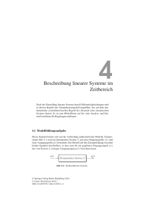 Beschreibung linearer Systeme im Zeitbereich - Ingenieur-Buch