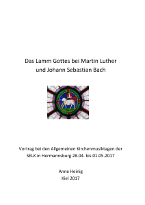 Das Lamm Gottes bei Martin Luther und Johann Sebastian