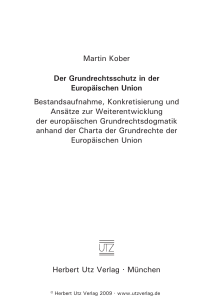 Martin Kober Der Grundrechtsschutz in der Europäischen Union