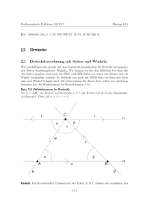 §2 Dreiecke