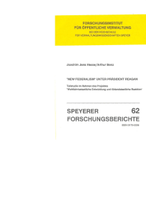 Speyerer Forschungsberichte, Bd. 62