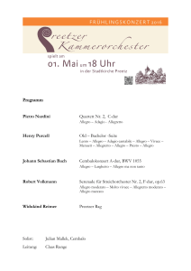 Suite Johann Sebastian Bach Cembalokonzert A-dur
