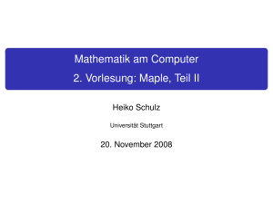 Maple - Universität Stuttgart