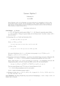 Lineare Algebra I - sigma