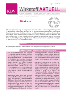 Silodosin (Urorec®) - Wirkstoff Aktuell