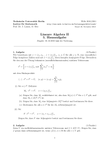 Lineare Algebra II 5. Hausaufgabe - Institut für Mathematik