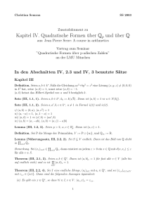 Kapitel IV. Quadratische Formen über Qp und