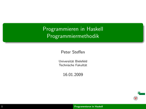 Programmieren in Haskell Programmiermethodik