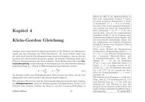 Kapitel 4 Klein-Gordon Gleichung