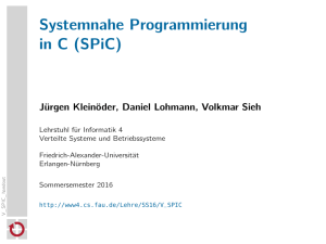 Systemnahe Programmierung in C (SPiC)