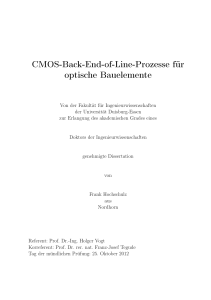 CMOS-Back-End-of-Line-Prozesse für optische