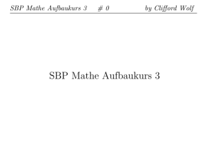 SBP Mathe Aufbaukurs 3