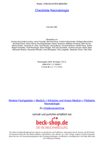 Checkliste Neonatologie - ReadingSample - Beck-Shop