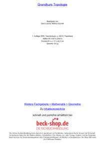 Grundkurs Topologie - ReadingSample - Beck-Shop