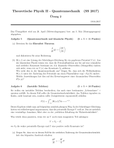 Theoretische Physik II - Quantenmechanik (SS 2017)