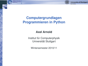 Computergrundlagen Programmieren in Python