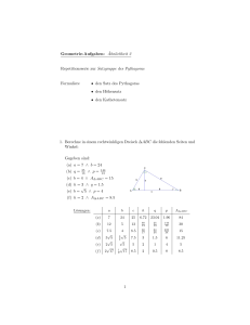 Geometrie-Aufgaben: ¨Ahnlichkeit 2 Repetitionsserie zur