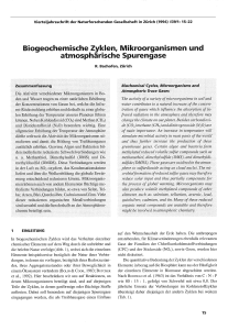 Biogeochemische Zyklen, Mikroorganismen und atmosphärische
