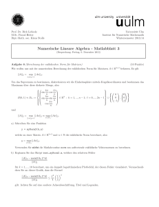 Numerische Lineare Algebra - Matlabblatt 3