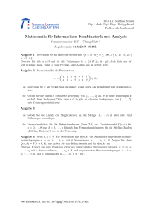 Mathematik für Informatiker: Kombinatorik und Analysis