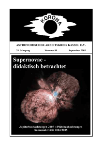 Supernovae - didaktisch betrachtet
