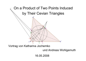 On a Product of Two Points Induced by Their Cevian Triangles