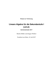 Lineare Algebra-Skript - Goethe