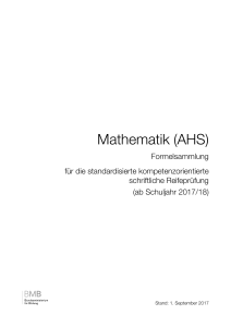 Formelsammlung Mathematik (AHS)
