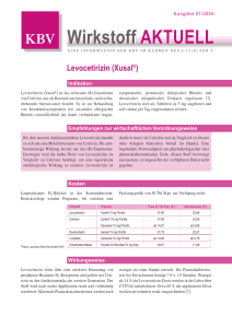 Levocetirizin (Xusal®) - Wirkstoff Aktuell
