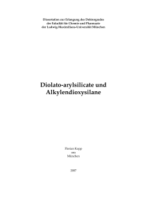 Diolato-arylsilicate und Alkylendioxysilane